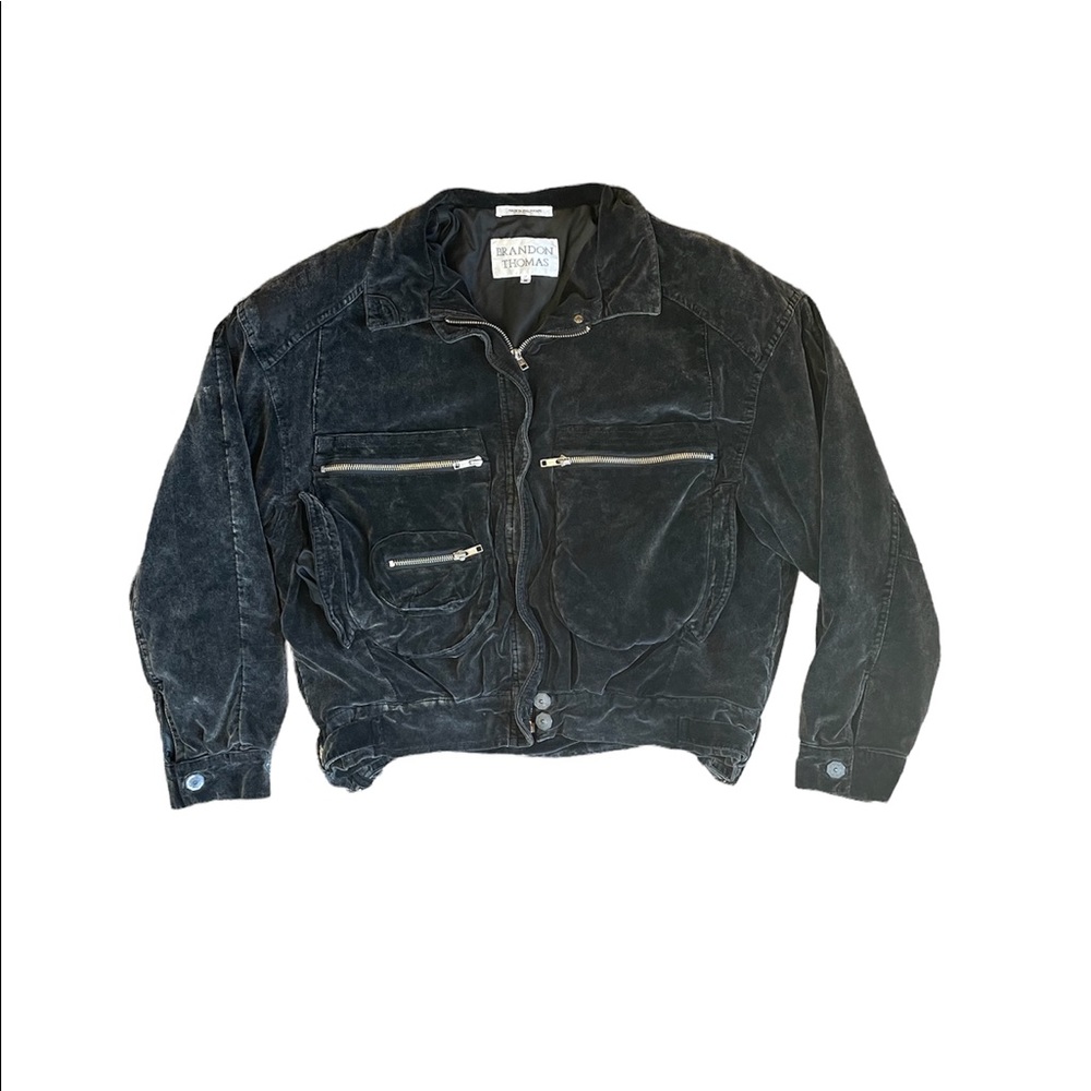 Bomber Jacket by Brandon Thomas Distressed size Medium